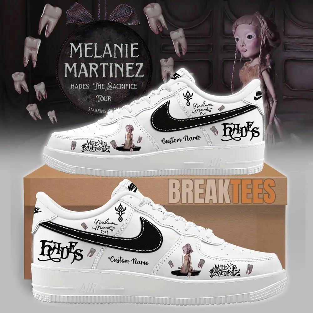 Melanie Martinez x HADES THE SACRIFICE TOUR 2026 Air Force 1 White Shoes Unisex T-shirt, Sweatshirt, Hoodie, Long Sleeve Tee - T-Shirt, Sweatshirt, Hoodie