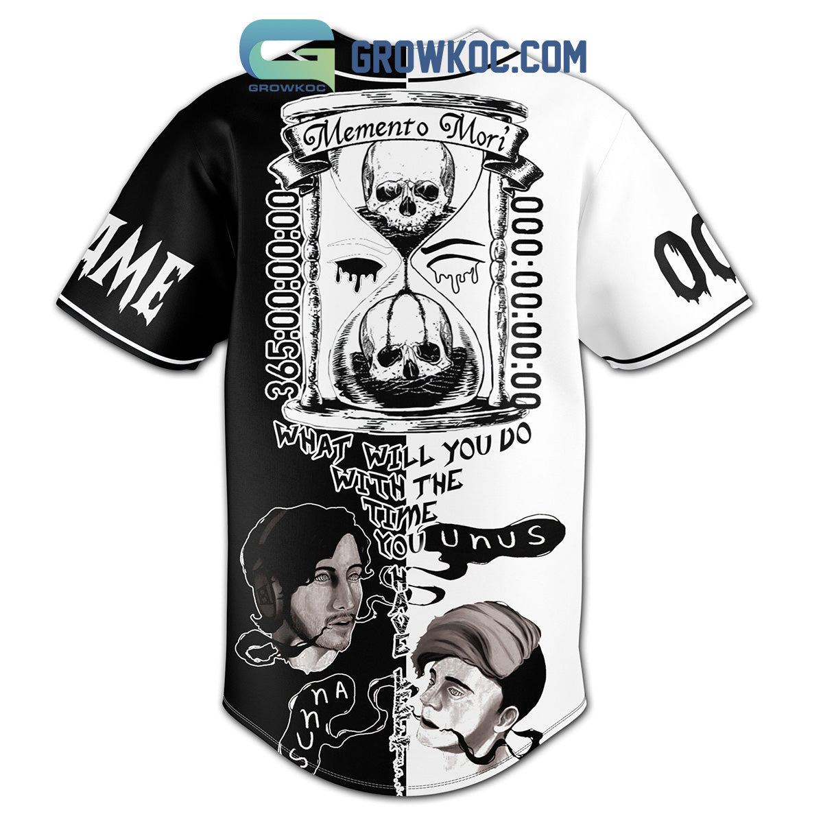 Memento Mori What Will You Do With The Time You Have Personalized Baseball Jersey baseball jersey product view 3