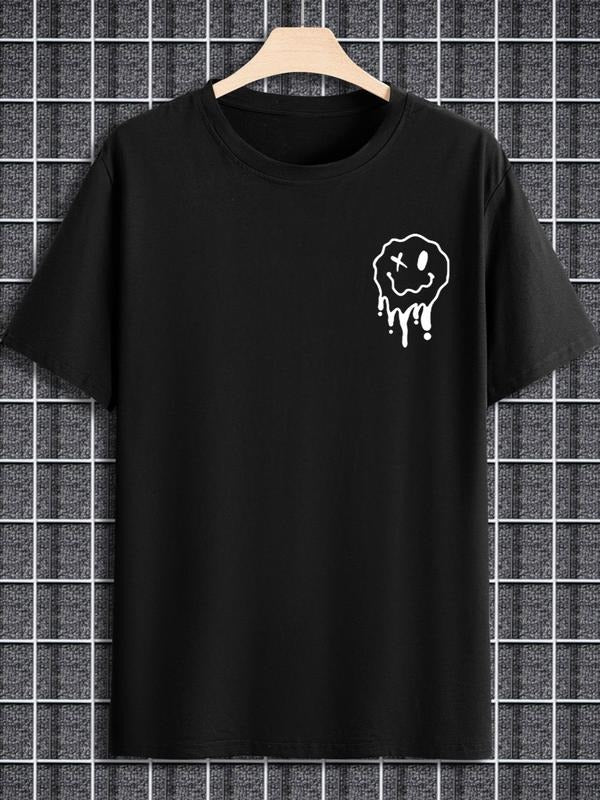 Men'WB shield Cartoon Print Drop Shoulder Tee, Summer TNF, Regular Fit Funny Graphic Round Neck Short Sleeve T-Shirt for Summer, Men'WB shield Top for Casual Wear - T-Shirt, Sweatshirt, Hoodie
