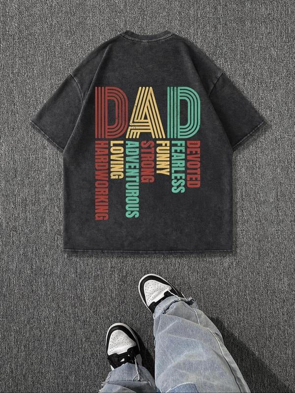 Men'WB shield Regular Fit Dad Graphic Print Round Neck Tee, Vintage Trendy Casual Short Sleeve T-shirt for Daily Wear, Men'WB shield Summer Top, Cotton - T-Shirt, Sweatshirt, Hoodie