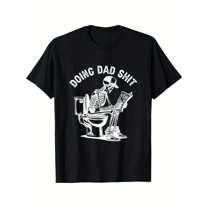 Cotton "Doing Dad Shit" Skeleton Print Casual Crew - Adult & Kids T-Shirts, Sweatshirts & Hoodies apparel design preview 1