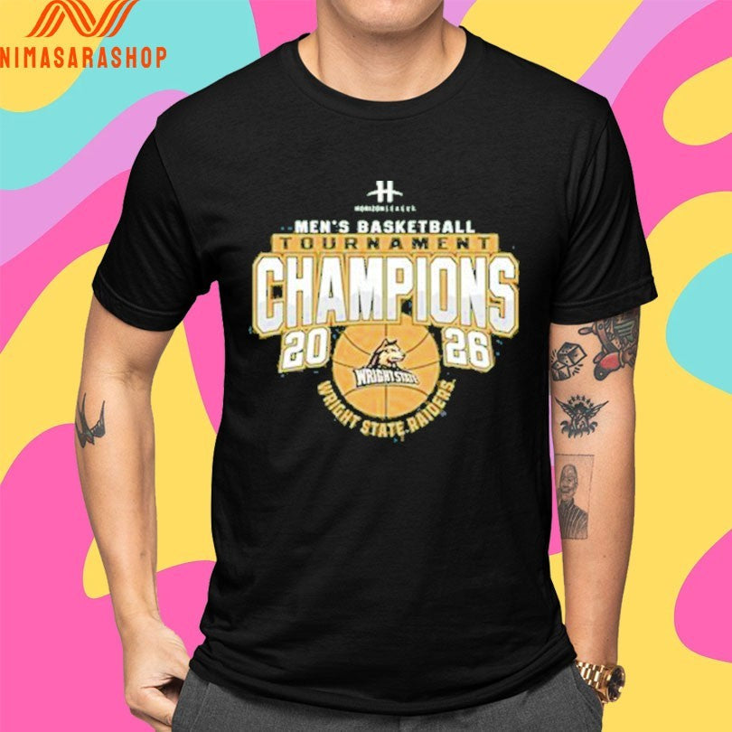 Men's Basketball Tournament Wright State Raiders - Adult & Kids T-Shirts, Sweatshirts & Hoodies apparel design preview 4
