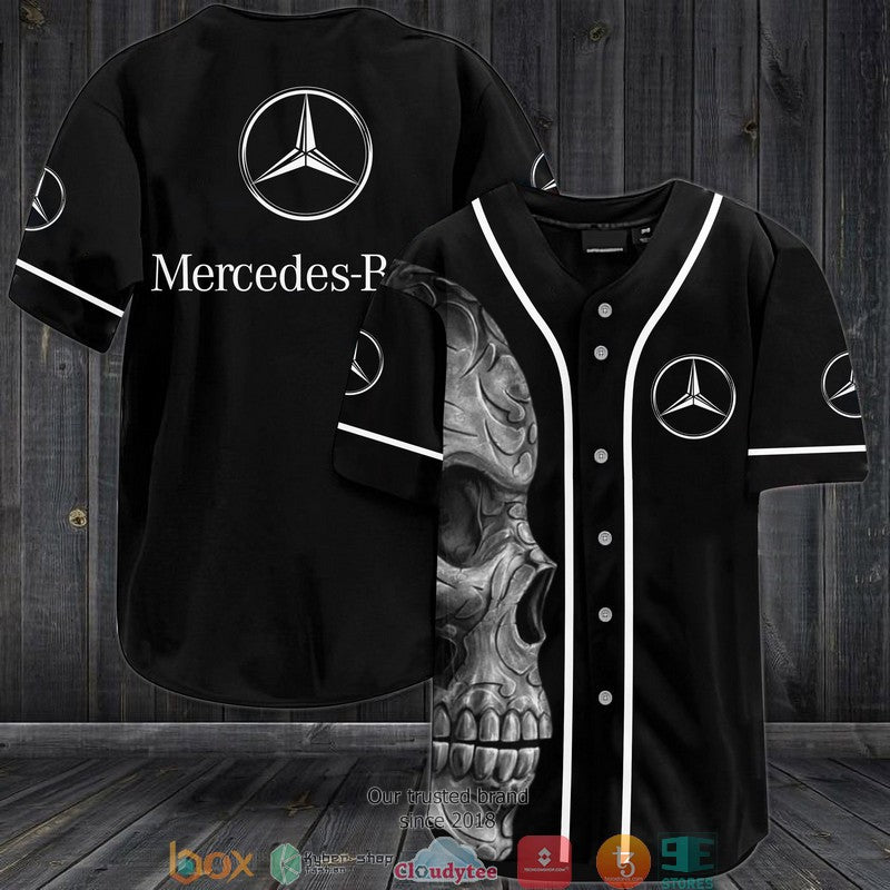 BEST Mercedes-Benz Skull Baseball Jersey baseball jersey product view 1