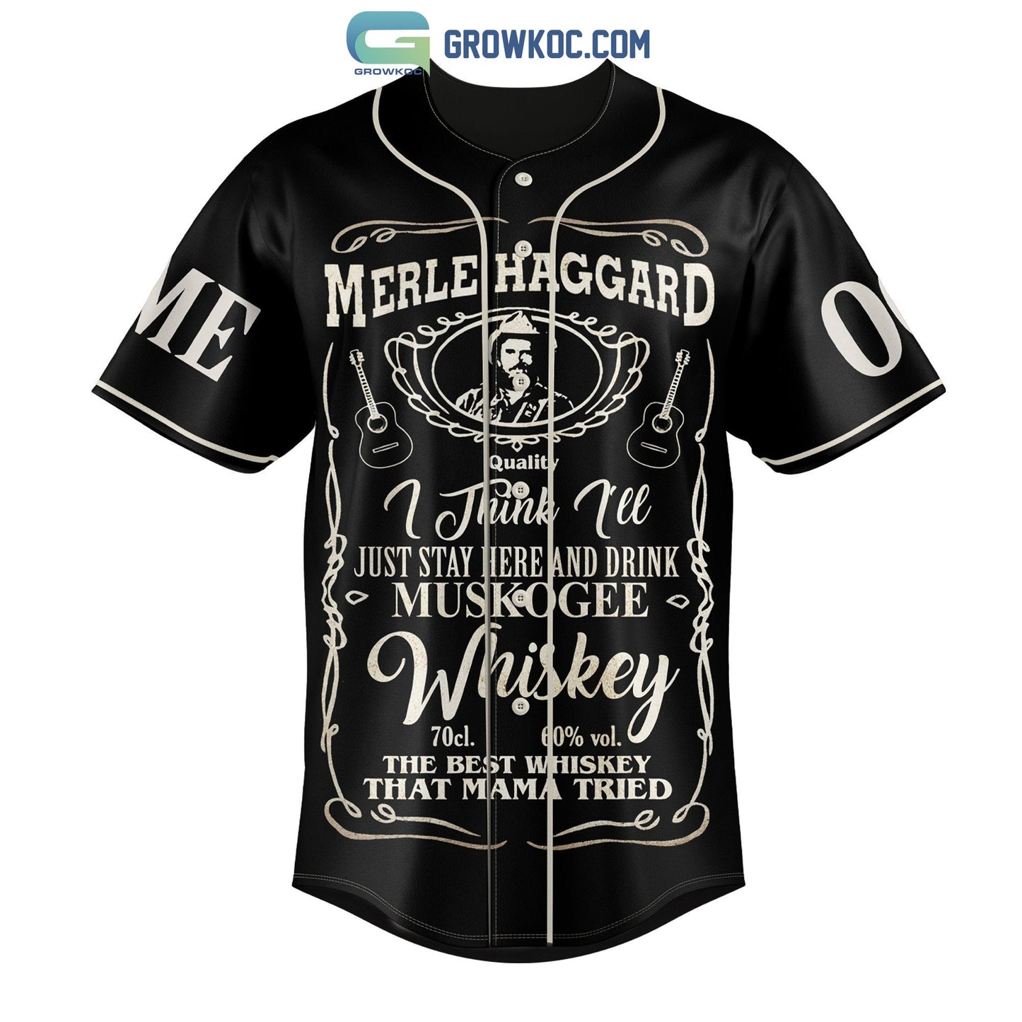 Merle Haggard Remember When I Was Young And So Were You Personalized Baseball Jersey baseball jersey product view 2