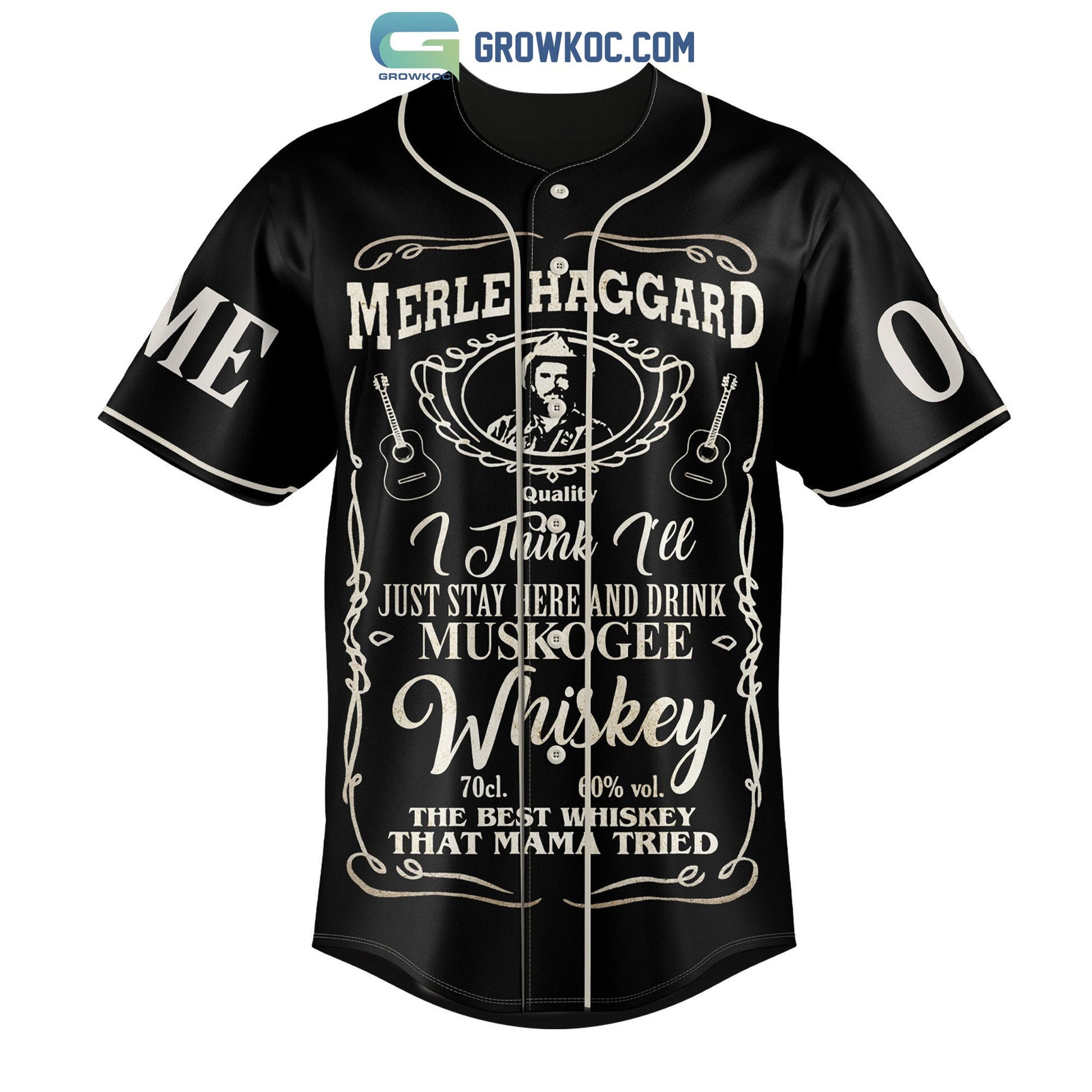 Merle Haggard Remember When I Was Young And So Were You Personalized Baseball Jersey baseball jersey product view 2