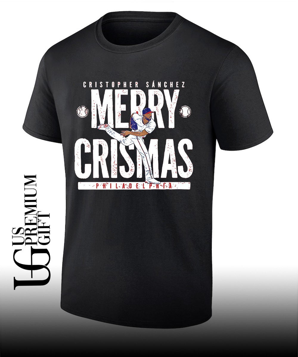 Merry Crismas Cristopher Sanchez Philadelphia Phillies baseball shirt Unisex T-shirt, Sweatshirt, Hoodie, Long Sleeve Tee - T-Shirt, Sweatshirt, Hoodie