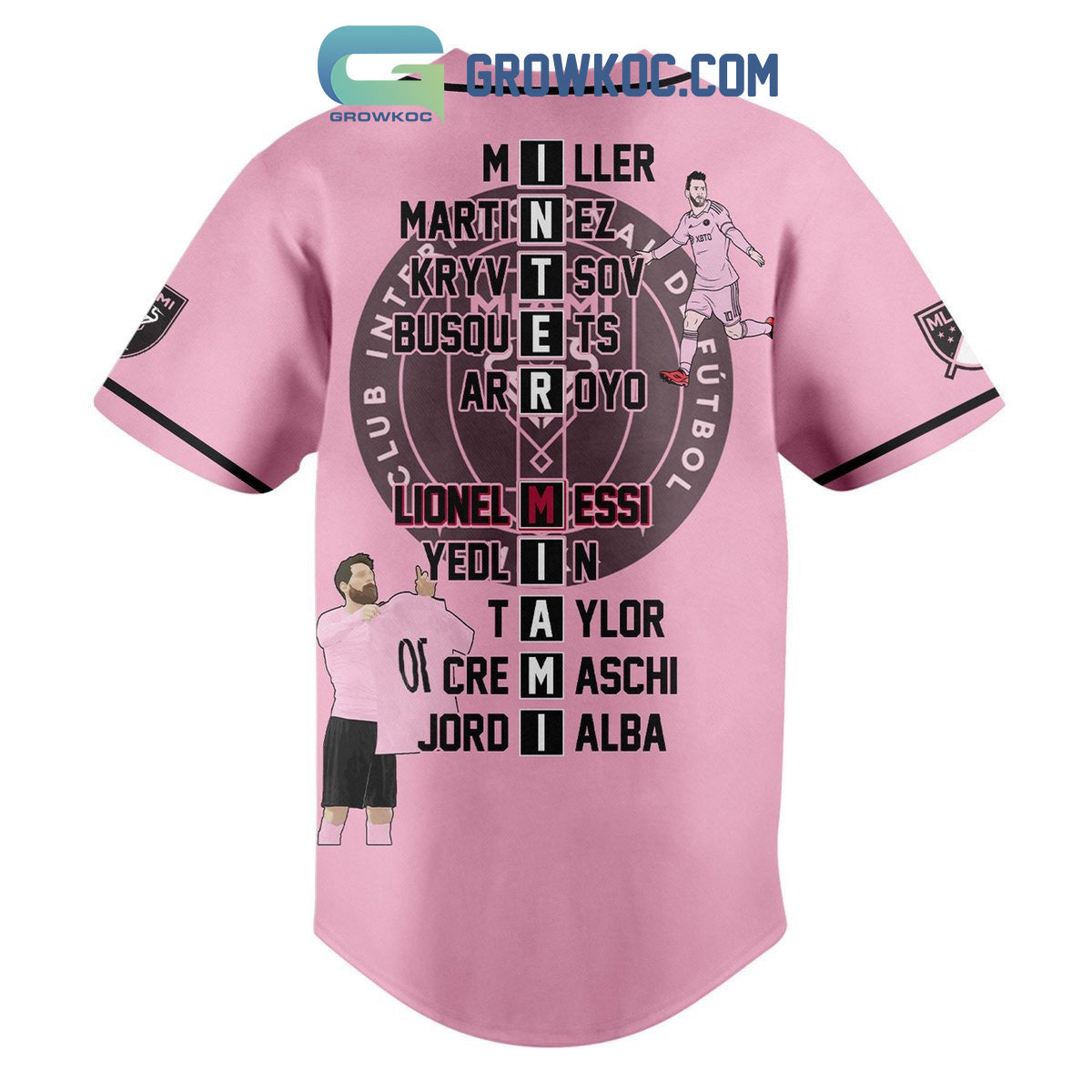 Messi 10 Goat Leagues Cup 2023 Champions Inter Miami Baseball Jersey baseball jersey product view 3