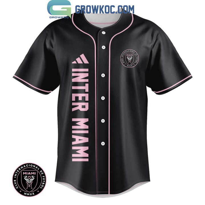 Messi 10 Inter Miami FC Black Design Baseball Jersey baseball jersey product view 2