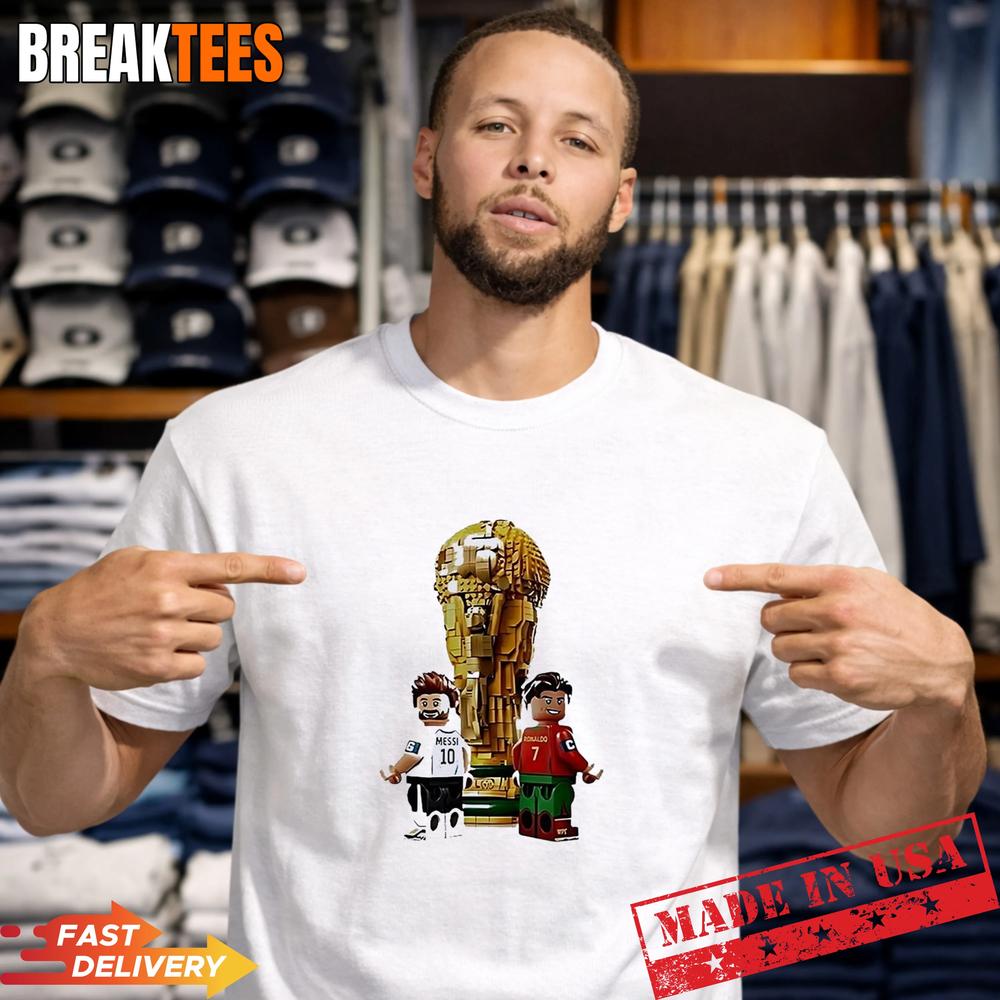 Messi & Ronaldo 2026 World Cup Mini Figures Football Legends T-Shirt Unisex T-shirt, Sweatshirt, Hoodie, Long Sleeve Tee - T-Shirt, Sweatshirt, Hoodie