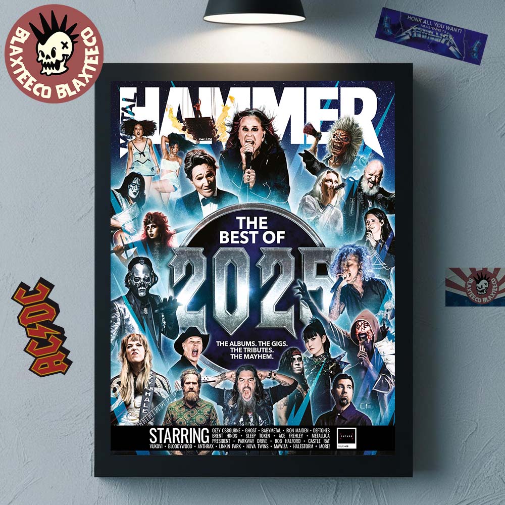 Metal Hammer UK The Best Of 2025 End Of Year Issue Cover Home Decor Poster Canvas Unisex T-shirt, Sweatshirt, Hoodie, Long Sleeve Tee - T-Shirt, Sweatshirt, Hoodie