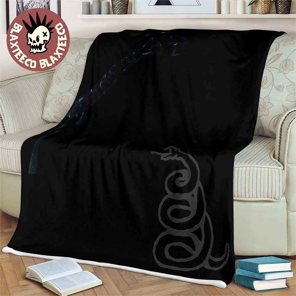 Metallica Black Album Cover Art Fleece Blanket For Fans Unisex T-shirt, Sweatshirt, Hoodie, Long Sleeve Tee - T-Shirt, Sweatshirt, Hoodie