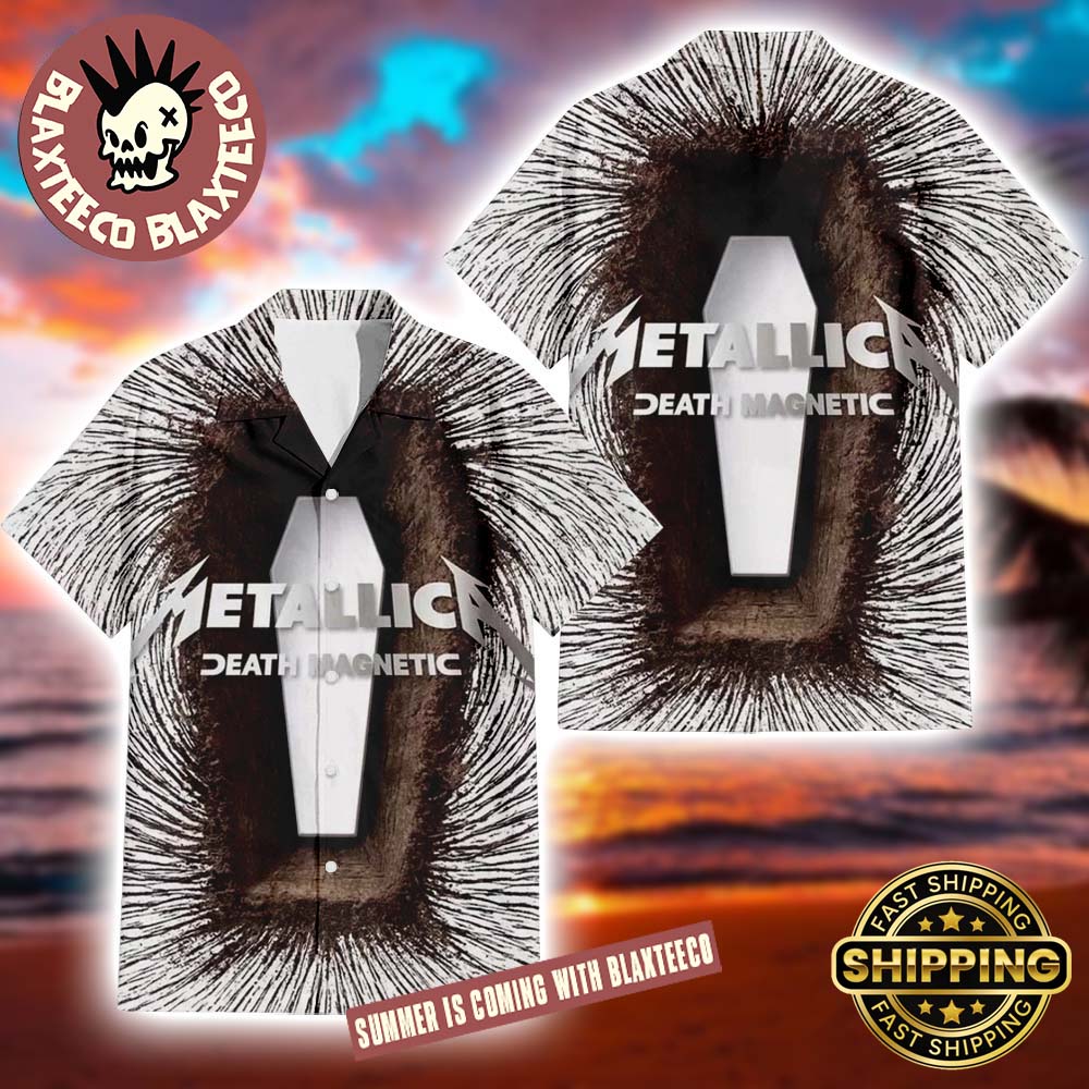 Metallica Death Magnetic Album Cover Art Summer Hawaiian Shirt Unisex T-shirt, Sweatshirt, Hoodie, Long Sleeve Tee - T-Shirt, Sweatshirt, Hoodie