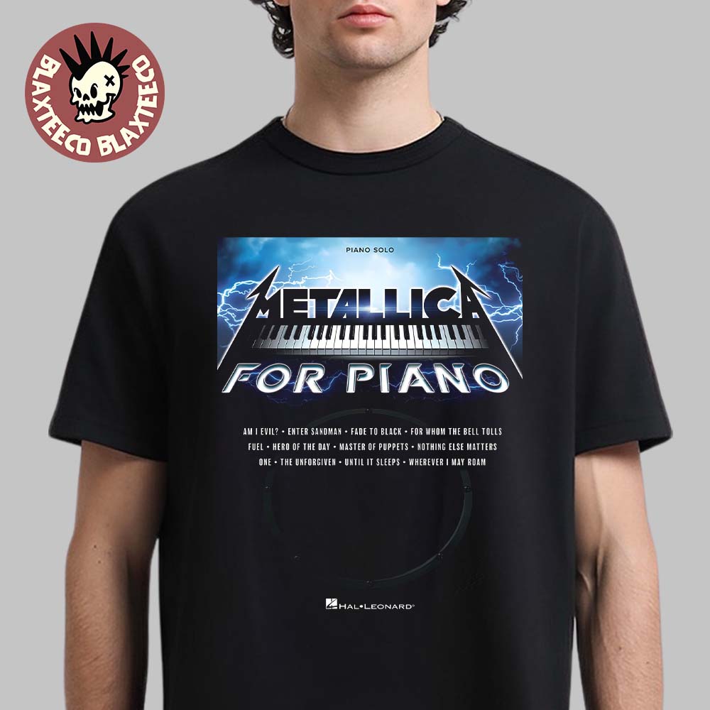 Metallica For Piano Solo Book Cover T-Shirt Unisex T-shirt, Sweatshirt, Hoodie, Long Sleeve Tee - T-Shirt, Sweatshirt, Hoodie