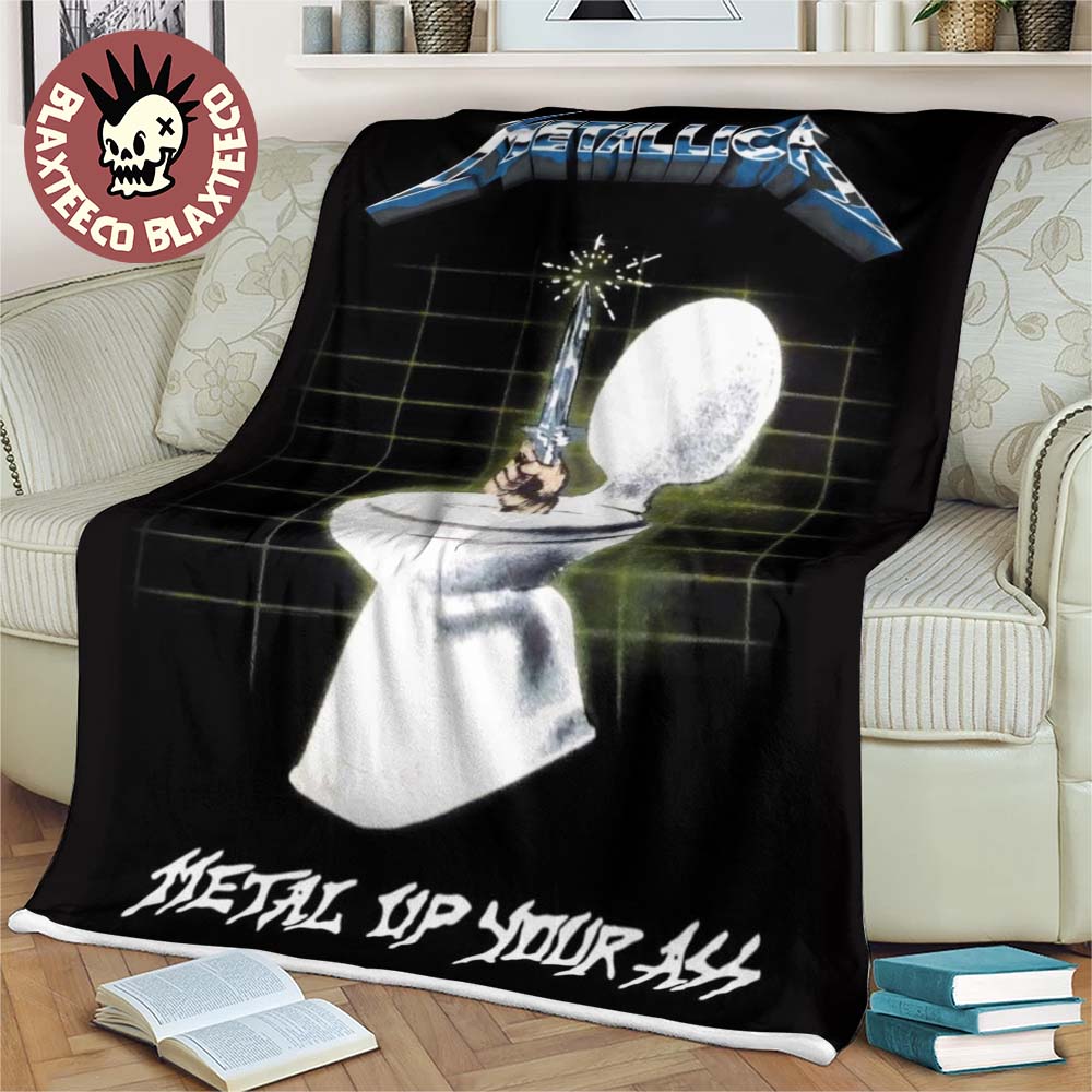 Metallica Funny Metal Up Your Ass Toilet 2025 Gift For Fans Fleece Blanket Unisex T-shirt, Sweatshirt, Hoodie, Long Sleeve Tee - T-Shirt, Sweatshirt, Hoodie
