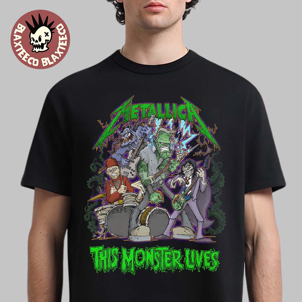 Metallica Halloween 2025 This Monster Lives X Squindo Metalli-Monsters T-Shirt Unisex T-shirt, Sweatshirt, Hoodie, Long Sleeve Tee - T-Shirt, Sweatshirt, Hoodie