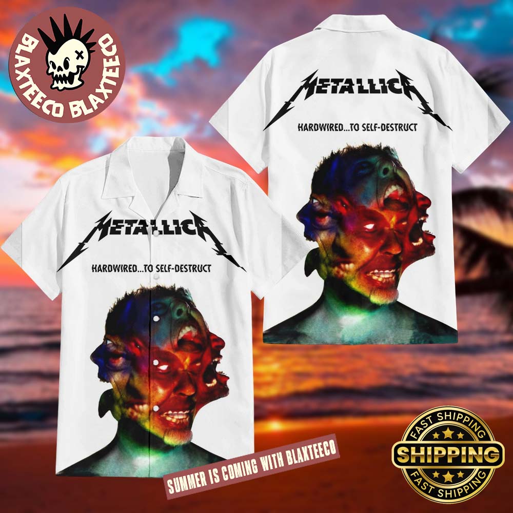Metallica Hardwired To Self Destruct Album Cover Art Summer 2025 Hawaiian Shirt Unisex T-shirt, Sweatshirt, Hoodie, Long Sleeve Tee - T-Shirt, Sweatshirt, Hoodie