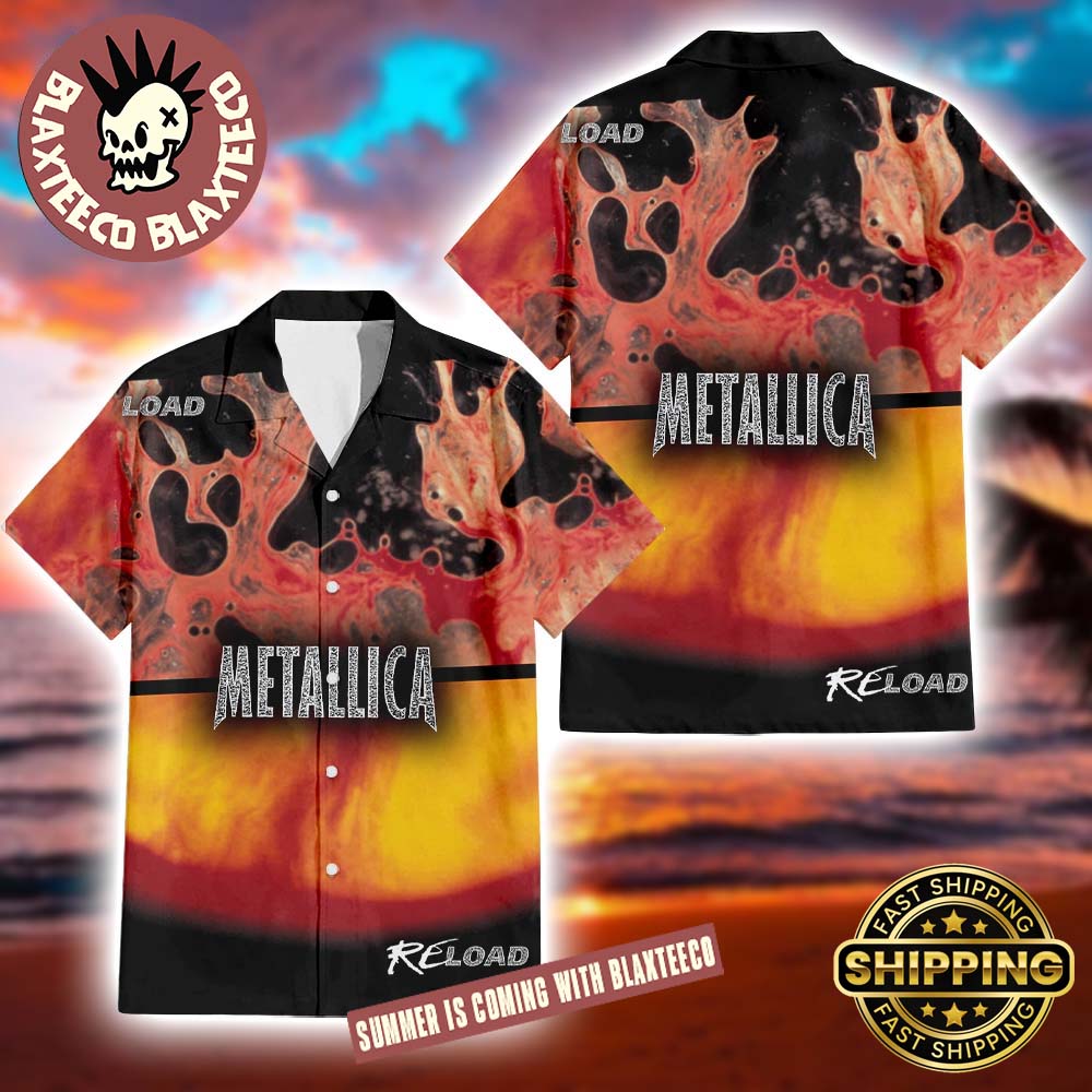 Metallica Load And Reload Albums Cover Art Combined 2025 Summer Hawaiian Shirt Unisex T-shirt, Sweatshirt, Hoodie, Long Sleeve Tee - T-Shirt, Sweatshirt, Hoodie
