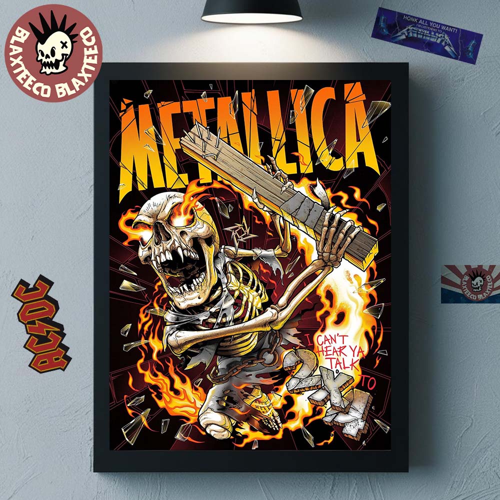 Metallica Load I Cant Hear Ya Talk To 2 X 4 Art By Andrew Cremeans Load Series Home Decor Poster Canvas - T-Shirt, Sweatshirt, Hoodie