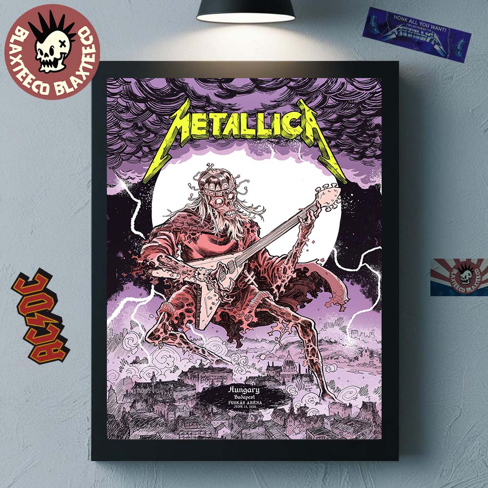 Metallica M72 Budapest Hungary 2026 Event Poster At Puskas Arena On June 11 2026 Home Decor Poster Canvas - T-Shirt, Sweatshirt, Hoodie