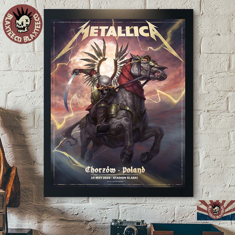 Metallica M72 Chorzw 2026 Pop Up Shop Poster In Chorzw Poland On 19 May 2026 At Stadion Slaski The Death Winged Hussars Poster Canvas - T-Shirt, Sweatshirt, Hoodie
