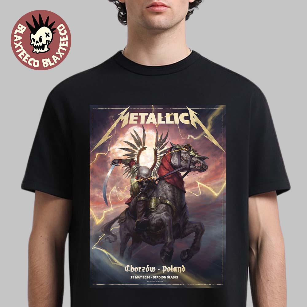 Metallica M72 Chorzw 2026 Pop Up Shop Poster In Chorzw Poland On 19 May 2026 At Stadion Slaski The Death Winged Hussars T-Shirt - T-Shirt, Sweatshirt, Hoodie