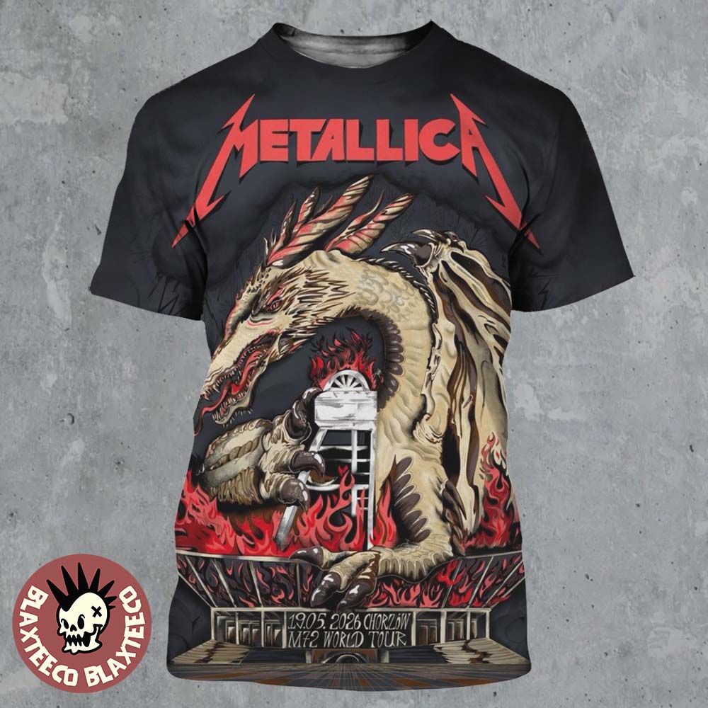 Metallica M72 Chorzw 2026 Venue Poster Chorzw Poland At Stadion Slaski On 19 May 2026 Smok Wawelski Dragon All Over Print Shirt - T-Shirt, Sweatshirt, Hoodie