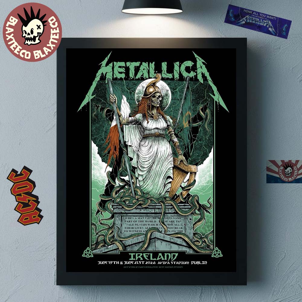 Metallica M72 Dublin Ireland 2026 Pop Up Shop Poster At Aviva Stadium On June 19 And 21 2026 Hibernia Art Home Decor Poster Canvas - T-Shirt, Sweatshirt, Hoodie