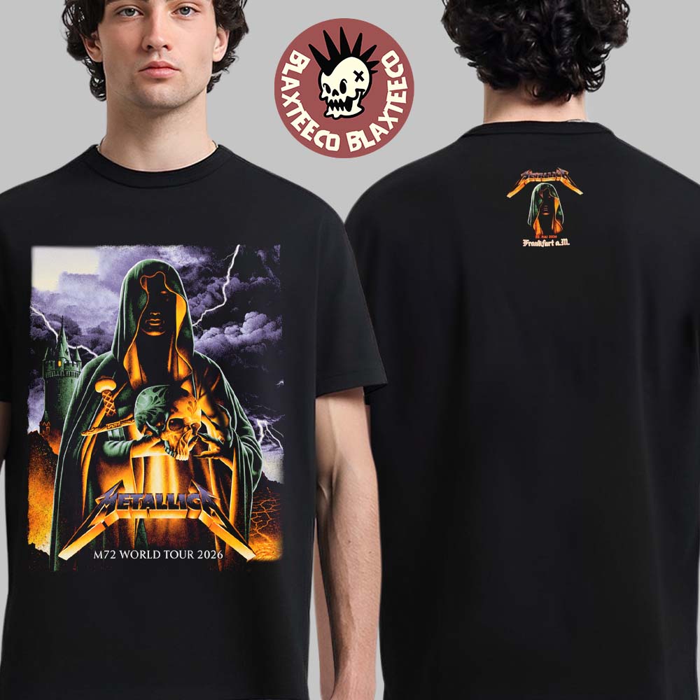 Metallica M72 Frankfurt 2026 Night 1 Venue Merch Tee At Frankfurt Germany Deutsche Bank Park On 22 May 2026 The Sorcerer Two Sided T-Shirt - T-Shirt, Sweatshirt, Hoodie