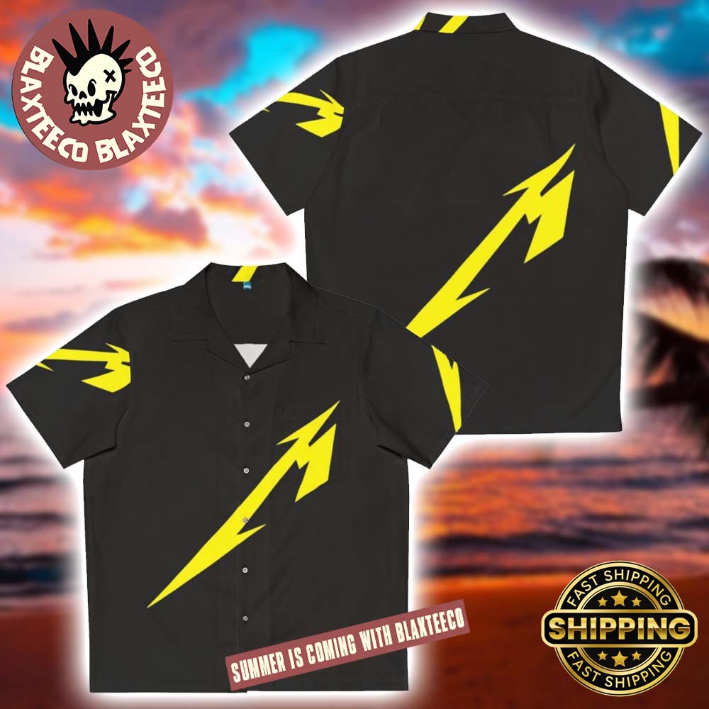 Metallica M72 Logo 72 Seasons Yellow Logo In Black Summer 2025 Hawaiian Shirt Unisex T-shirt, Sweatshirt, Hoodie, Long Sleeve Tee - T-Shirt, Sweatshirt, Hoodie