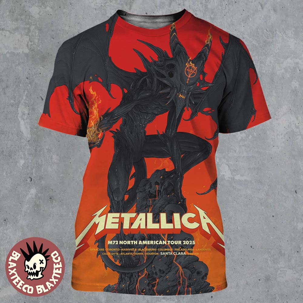 Metallica M72 Santa Clara 2025 Pop Up Shop Poster In Santa Clara California At Levis Stadium On June 20 And 22 2025 All Over Print Shirt - T-Shirt, Sweatshirt, Hoodie