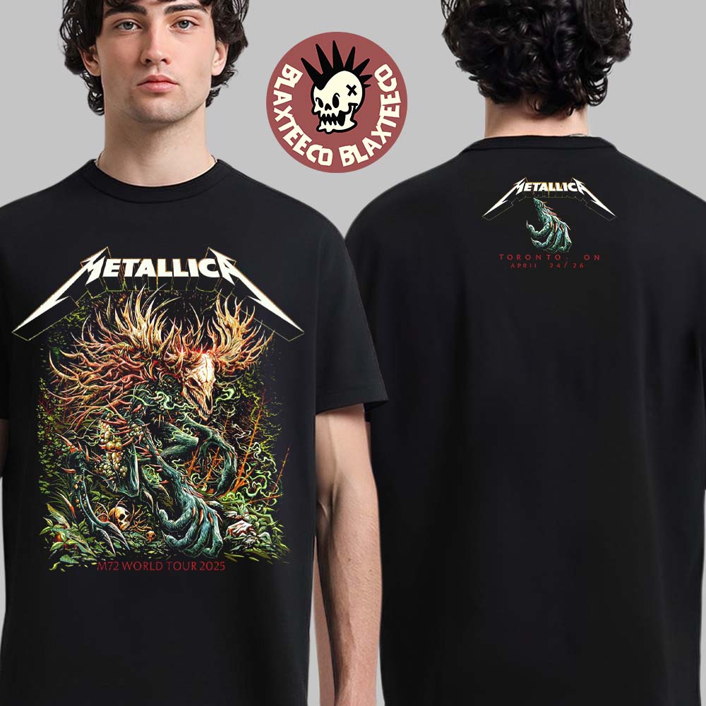 Metallica M72 Toronto 2025 Pop Up Shop Merch In Toronto Ontario Canada At Rogers Centre On April 24 26 2025 Two Sided Unisex T-Shirt - T-Shirt, Sweatshirt, Hoodie
