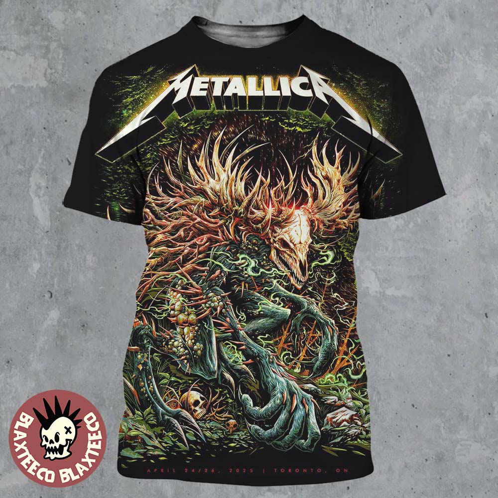 Metallica M72 Toronto 2025 Pop Up Shop Poster In Toronto Ontario Canada At Rogers Centre On April 24 26 2025 All Over Print Shirt - T-Shirt, Sweatshirt, Hoodie