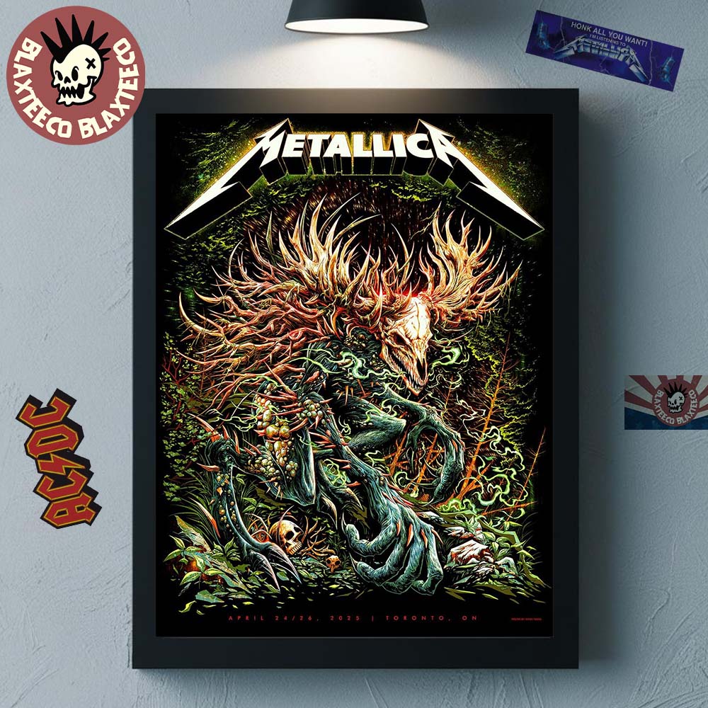 Metallica M72 Toronto 2025 Pop Up Shop Poster In Toronto Ontario Canada At Rogers Centre On April 24 26 2025 Home Decor Poster Canvas - T-Shirt, Sweatshirt, Hoodie
