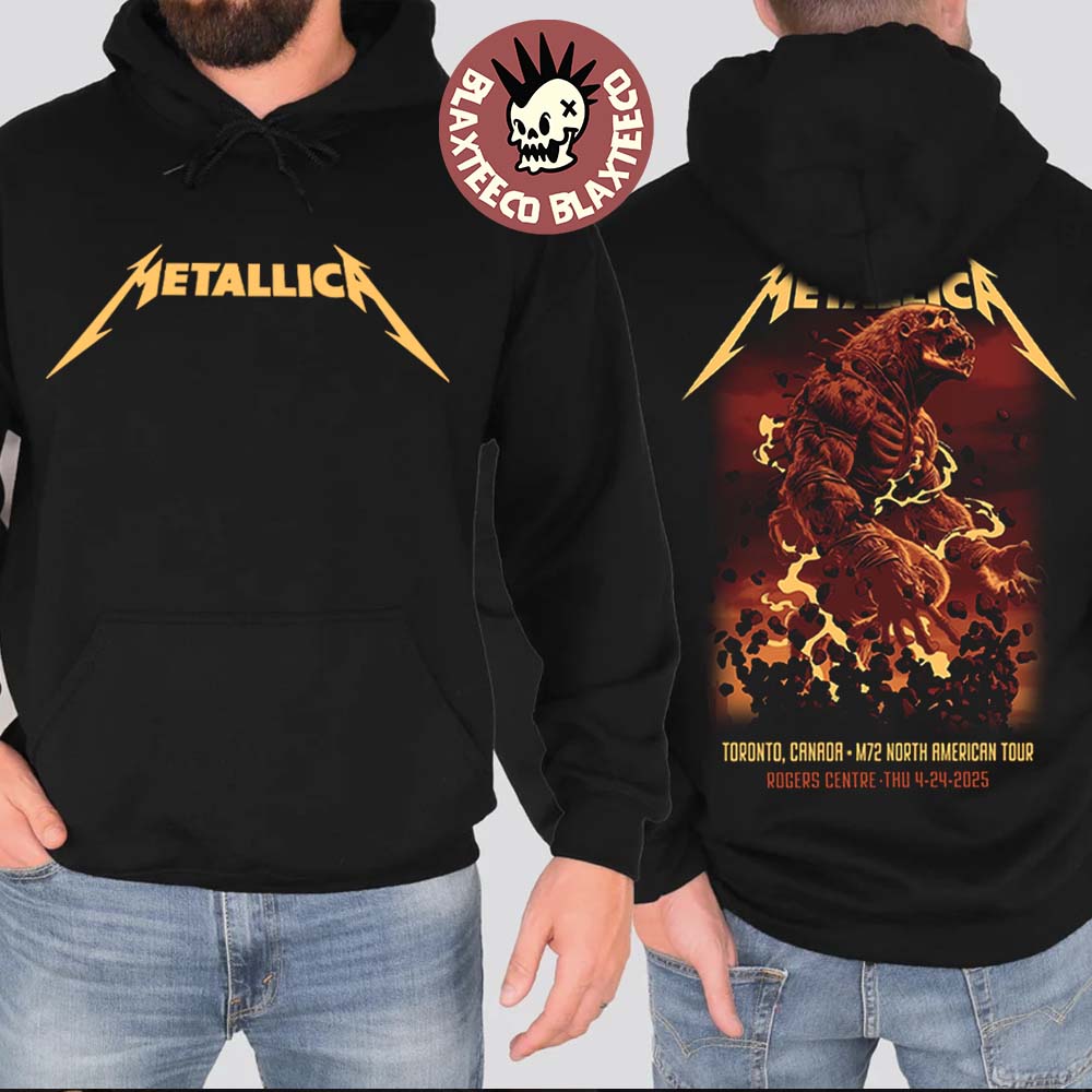Metallica M72 Toronto Canada Night 1 Venue Merch Hoodie At Rogers Centre On April 24 2025 M72 North American Tour Two Sides Essentials Hoodie - T-Shirt, Sweatshirt, Hoodie