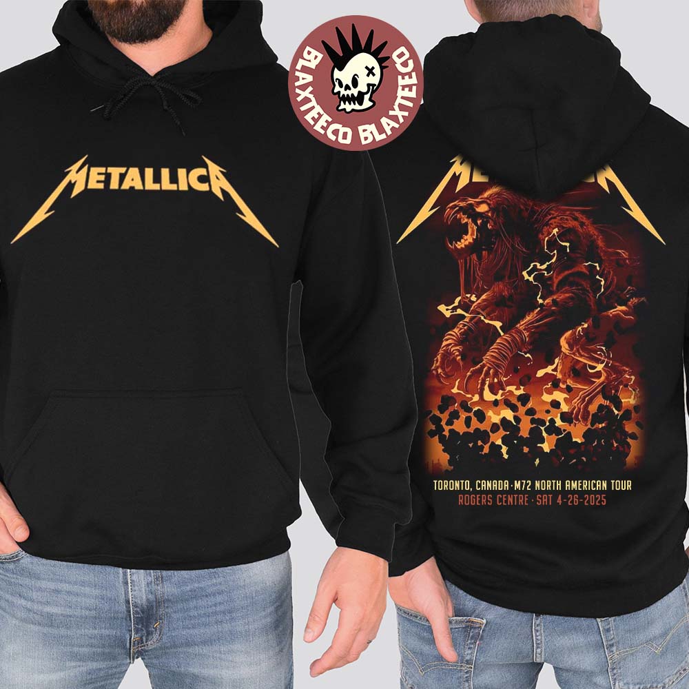 Metallica M72 Toronto Canada Night 2 Venue Merch Hoodie At Rogers Centre On April 26 2025 M72 North American Tour Two Sides Unisex Hoodie - T-Shirt, Sweatshirt, Hoodie