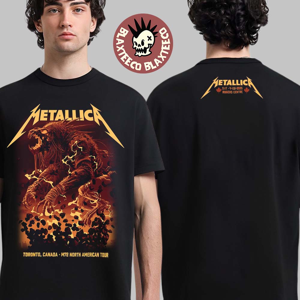 Metallica M72 Toronto Canada Night 2 Venue Merch Tee At Rogers Centre M72 North American Tour On April 26 2025 The Titan Art Two Sided Unisex T-Shirt - T-Shirt, Sweatshirt, Hoodie