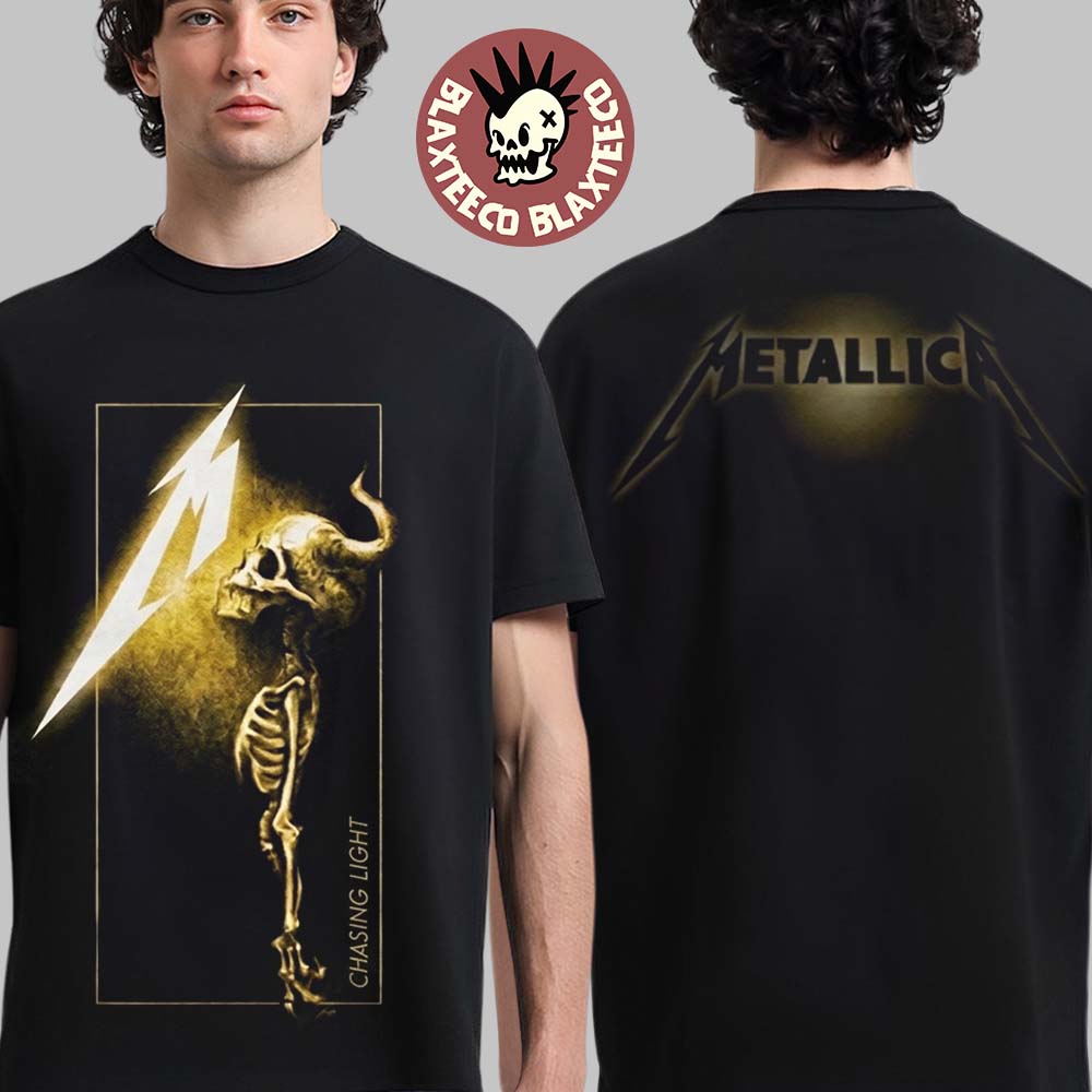 Metallica M72 World Tour 2026 Europe And UK Merchandise Chasing Light T-Shirt Unisex T-shirt, Sweatshirt, Hoodie, Long Sleeve Tee - T-Shirt, Sweatshirt, Hoodie