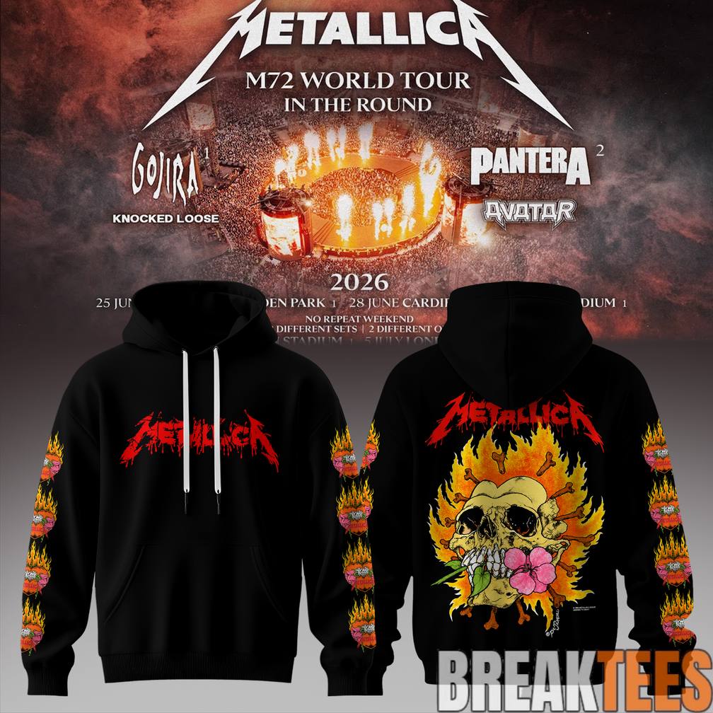 Metallica  M72 World Tour 2026 Hoodie Unisex T-shirt, Sweatshirt, Hoodie, Long Sleeve Tee - T-Shirt, Sweatshirt, Hoodie