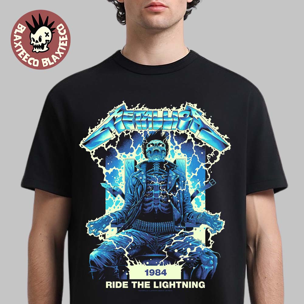 Metallica M72 World Tour 2026 Merch 1984 Ride The Lightning Artwork By Luke Preece T-Shirt - T-Shirt, Sweatshirt, Hoodie