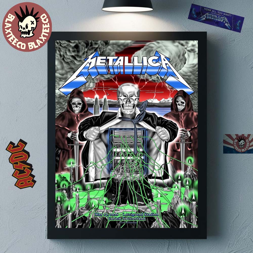 Metallica M72 Zurich 2026 Show Poster For Zurich Switzerland At Letzigrund Stadion On May 27 2026 Home Decor Poster Canvas - T-Shirt, Sweatshirt, Hoodie