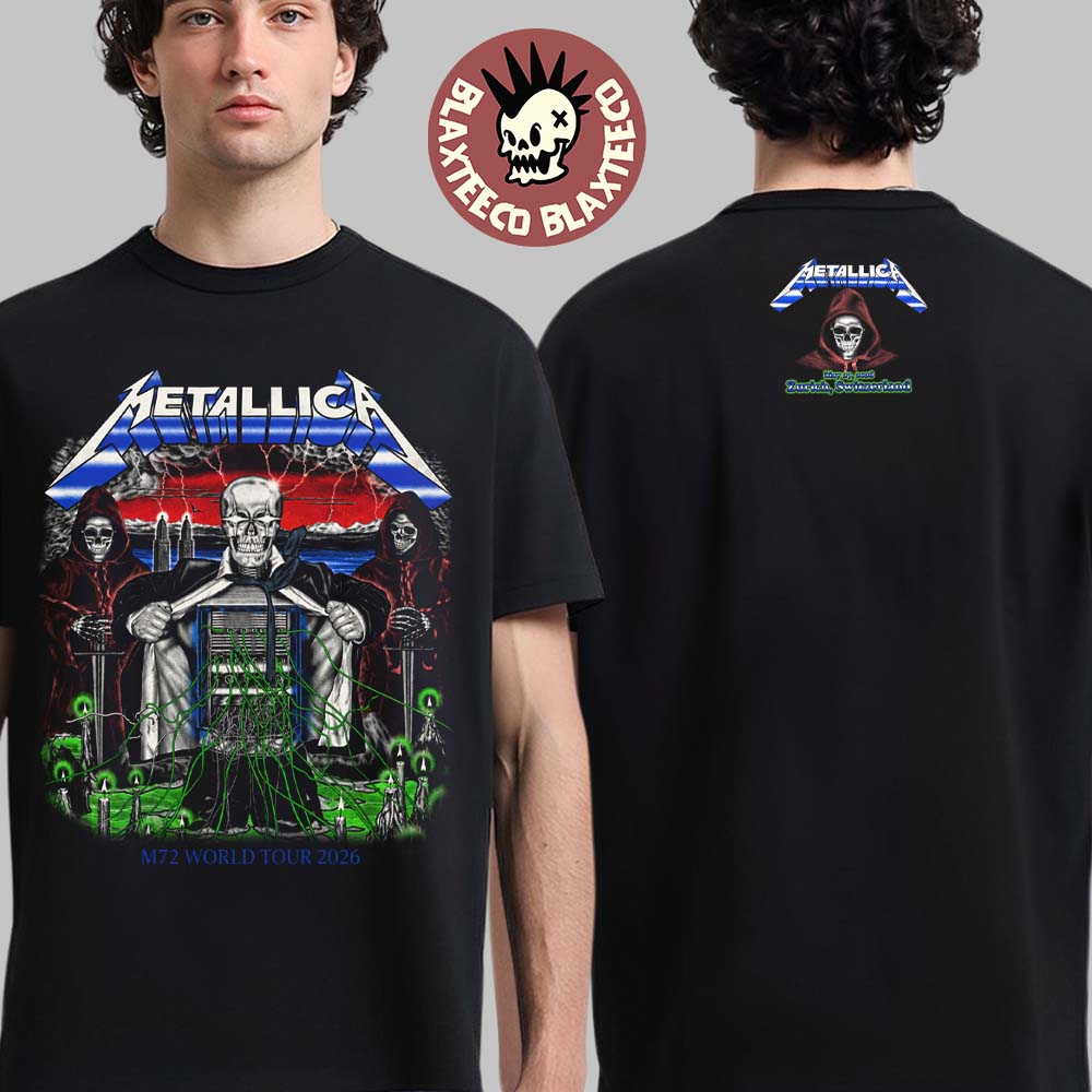 Metallica M72 Zurich 2026 Venue Merch Tee For Zurich Switzerland At Letzigrund Stadion On May 27 2026 Two Sided T-Shirt - T-Shirt, Sweatshirt, Hoodie