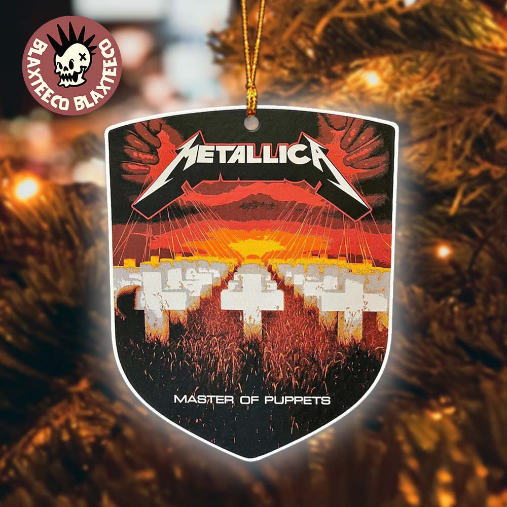 Metallica Master Of Puppets Album Cover Festive Shield Shape Christmas Decorations Ornament - T-Shirt, Sweatshirt, Hoodie