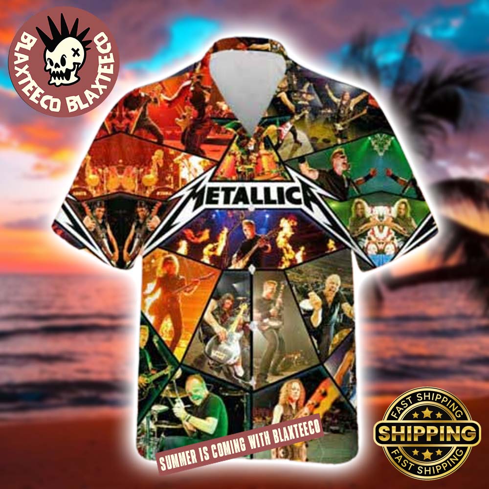 Metallica On Stage Moments Gift For Fans Metallica 2025 Hawaiian Shirt Unisex T-shirt, Sweatshirt, Hoodie, Long Sleeve Tee - T-Shirt, Sweatshirt, Hoodie