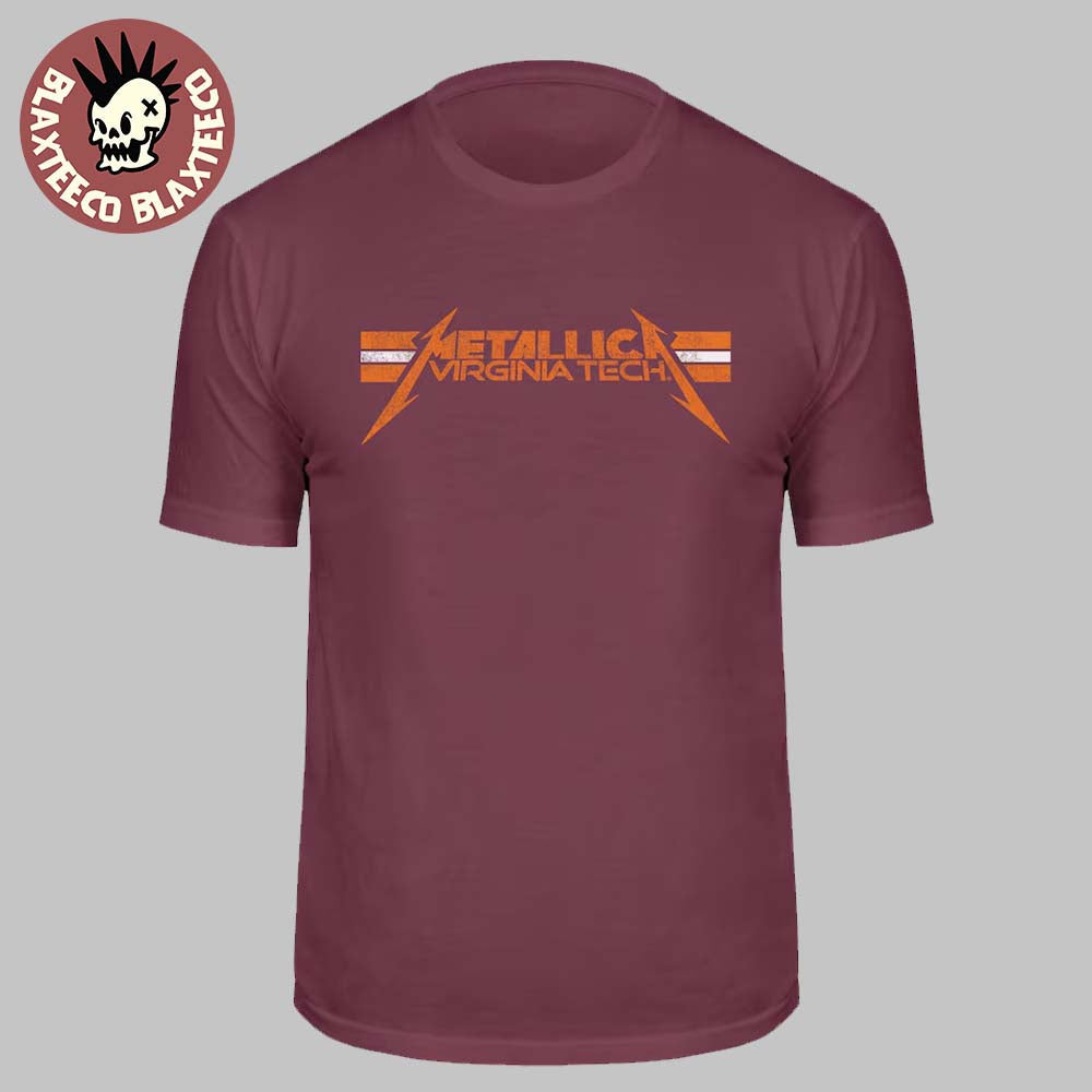 Metallica Virginia Tech 2025 Logo Maroon Classic T-Shirt Unisex T-shirt, Sweatshirt, Hoodie, Long Sleeve Tee - T-Shirt, Sweatshirt, Hoodie