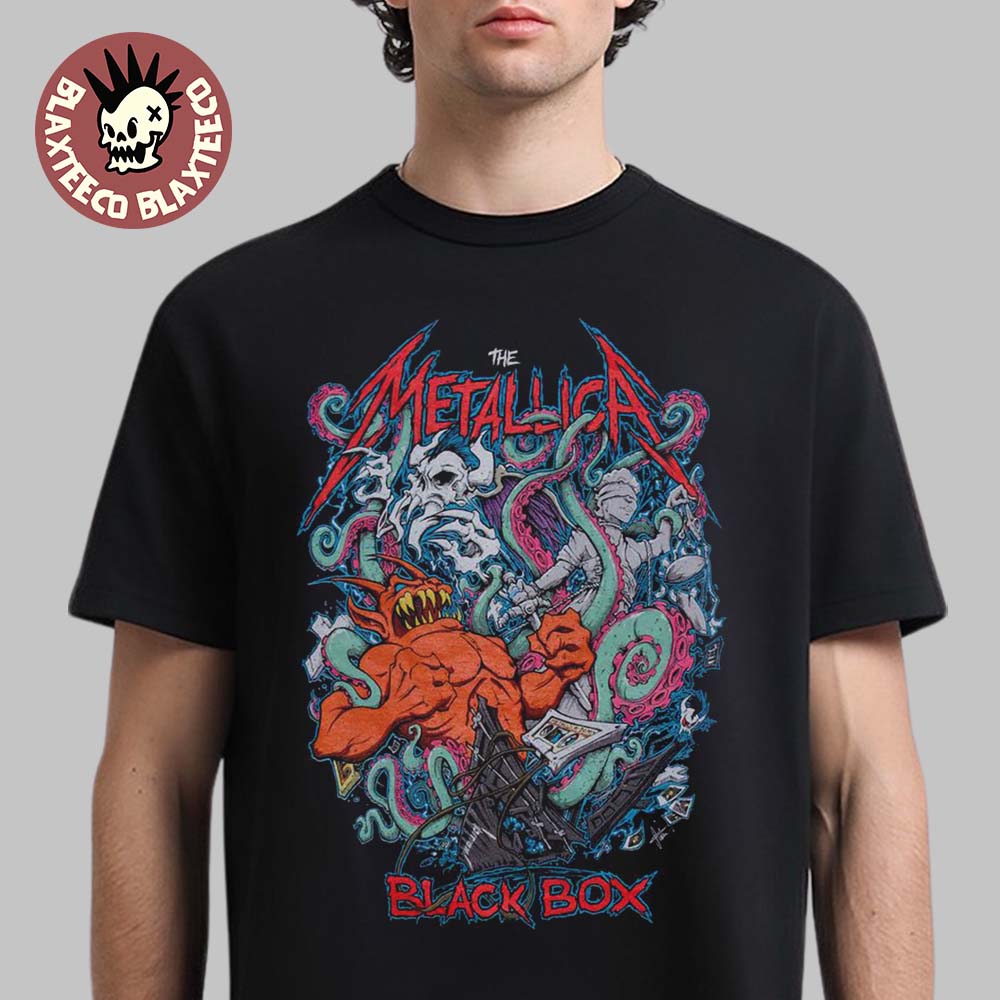 Metallica X Squindo Explosive Black Box Eruption Inspired T-Shirt Unisex T-shirt, Sweatshirt, Hoodie, Long Sleeve Tee - T-Shirt, Sweatshirt, Hoodie
