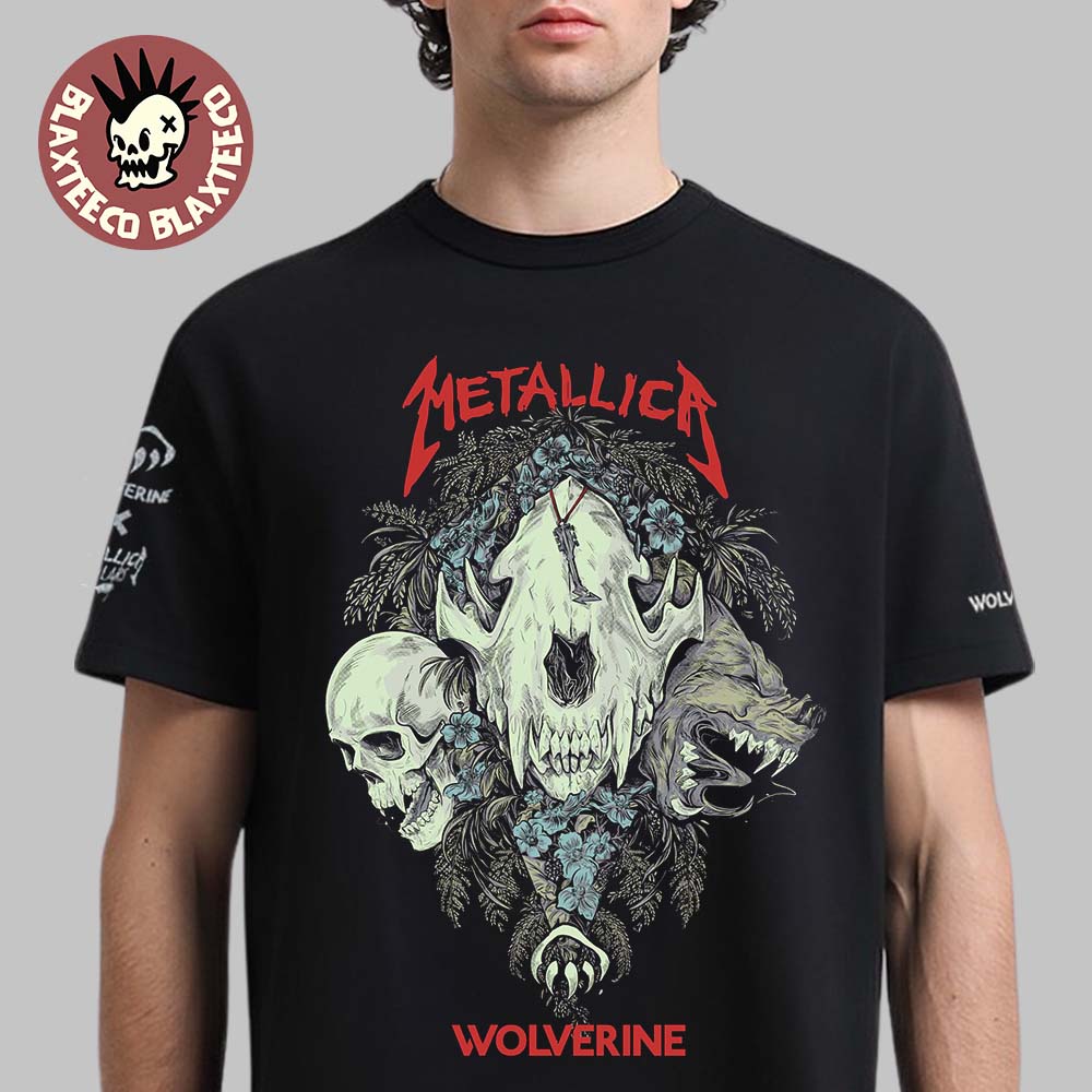 Metallica X Wolverine Boots Exclusive Merch Wolverine Skull Adorned T-Shirt Unisex T-shirt, Sweatshirt, Hoodie, Long Sleeve Tee - T-Shirt, Sweatshirt, Hoodie