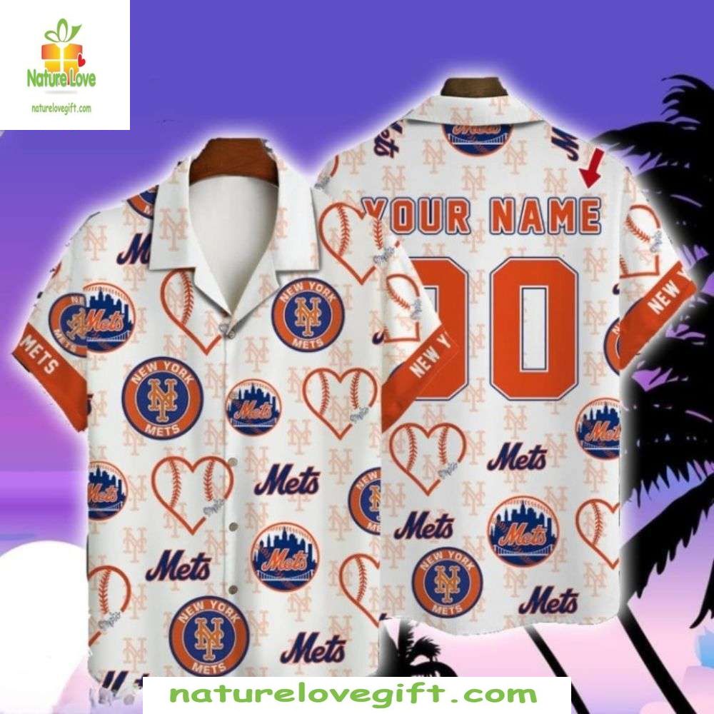 Mets Pride Hawaiian Shirt Personalized Fan Jersey MLB Baseball Apparel baseball jersey product view 1