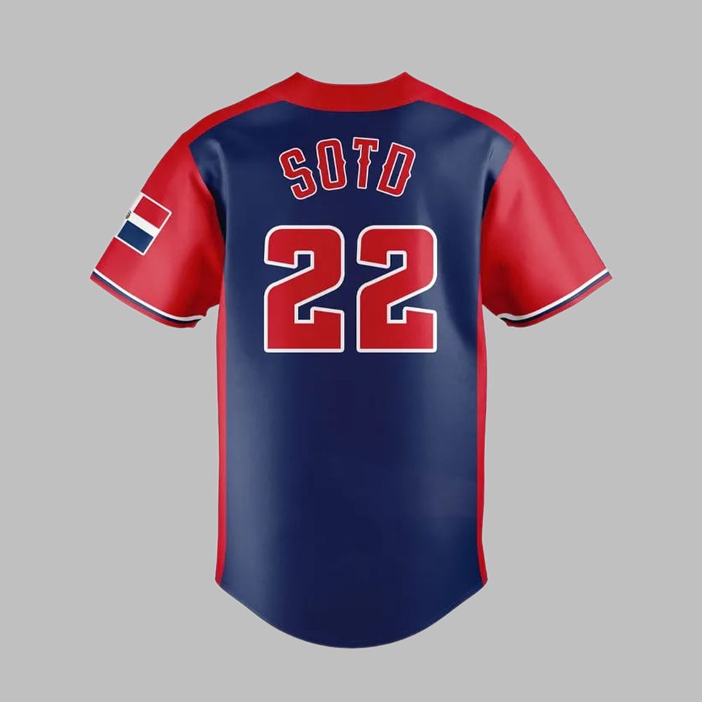 Mets Dominican Republic-themed Juan Soto Jersey Giveaway 2025 baseball jersey product view 2