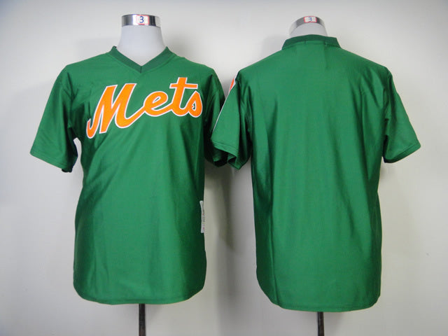 Mets Blank Green 1985 Retro Baseball Jersey baseball jersey product view 1