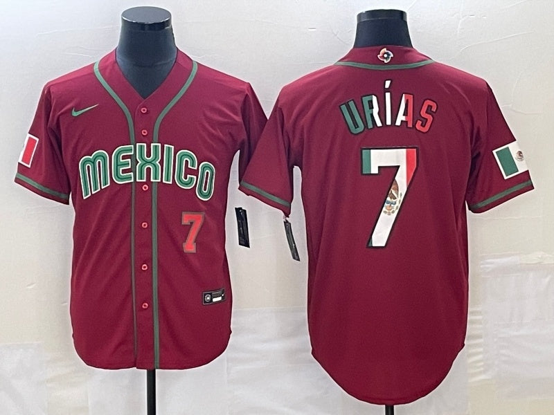 Mexico 2023 World Cup #7 Julio Urías World Cup V2 4235 Style 6 Baseball Jersey baseball jersey product view 1